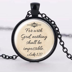SUTEYI Newest Design Jesus Necklace 'Faith With God Nothing is Impossible' Words Pendant Quote Jewelry Glass Christian Necklaces Trending products - August 2018 - MORILLO ENTERPRISE 